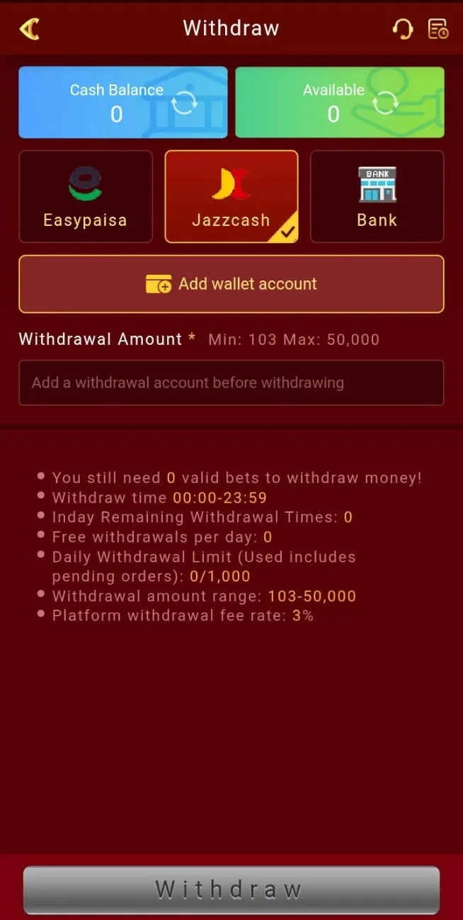 Y71 - Withdraw via JazzCash, EasyPaisa & Bank Transfer